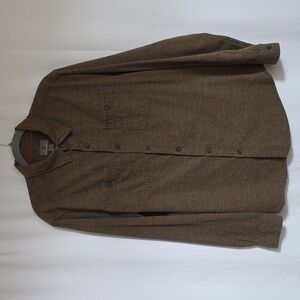 Royal Robbins Mens Brown Cotton Shirt.  Size Large